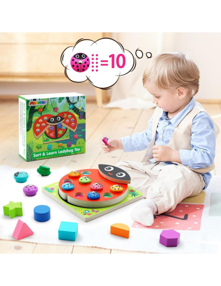 Juguetes Montessori de Madera MOONTOY para Niños 1-4 Años Juguetes Montessori de Madera MOONTOY para Niños 1-4 Años