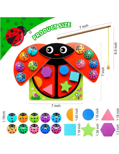 Juguetes Montessori de Madera MOONTOY para Niños 1-4 Años