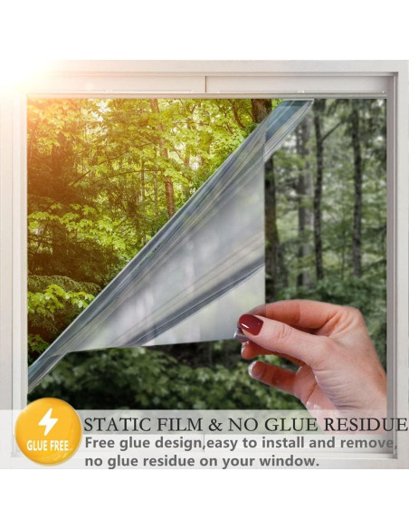 Película de Privacidad Diurna Arthome 44.5x198.1cm Plata UV Película de Privacidad Diurna Arthome 44.5x198.1cm Plata UV