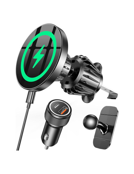 Soporte Cargador Magnético Coolpow MagSafe 15W para iPhone Soporte Cargador Magnético Coolpow MagSafe 15W para iPhone