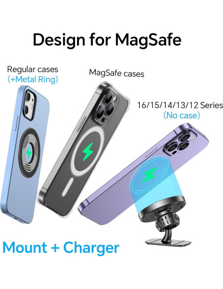 Soporte Cargador Magnético Coolpow MagSafe 15W para iPhone Soporte Cargador Magnético Coolpow MagSafe 15W para iPhone
