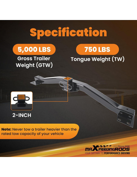 Receptor de Enganche de Remolque maXpeedingrods 2" para Buick Enclave y Chevrolet Traverse Receptor de Enganche de Remolque maXpeedingrods 2" para Buick Enclave y Chevrolet Traverse