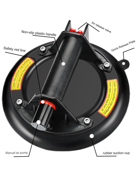 Ventosas de vidrio 20 cm Xixianshun - Capacidad 150 kg Ventosas de vidrio 20 cm Xixianshun - Capacidad 150 kg