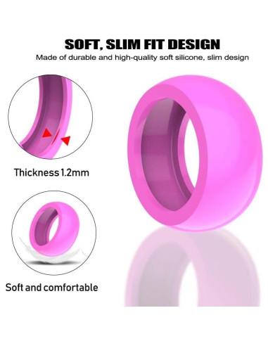 Paquete de 4 fundas de silicona BO&DQQ para Oura Ring