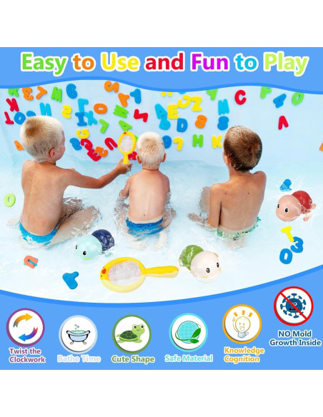 Juguetes de baño educativos YYMHMF - Conjunto ABC para 1-3 años Juguetes de baño educativos YYMHMF - Conjunto ABC para 1-3 años