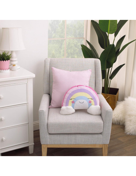 Almohada Decorativa Arcoíris NoJo 40x30 cm con Nubes 3D Almohada Decorativa Arcoíris NoJo 40x30 cm con Nubes 3D