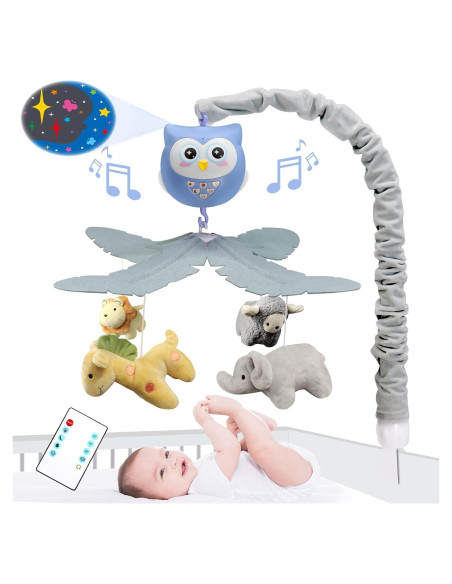 Móvil Musical para Cuna YUNGCHI con Luces y Control Remoto Móvil Musical para Cuna YUNGCHI con Luces y Control Remoto