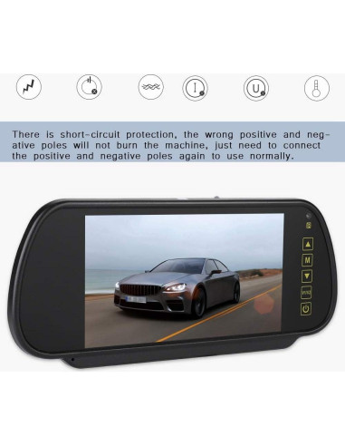 Monitor de Espejo Retrovisor 7" Mxzzand con Dimming Automático