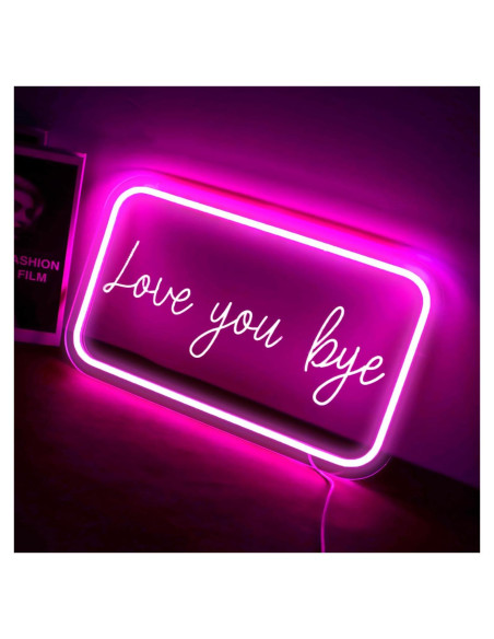 Señal de Neón LED qbanziou 'Te Amo Adiós' 40.89x24.64cm Señal de Neón LED qbanziou 'Te Amo Adiós' 40.89x24.64cm