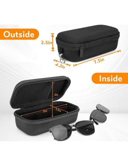 Estuche Doble para Gafas Ray-Ban Meta Negro 18.5x10.7cm Estuche Doble para Gafas Ray-Ban Meta Negro 18.5x10.7cm