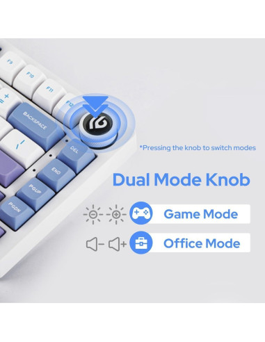 Teclado Mecánico Alámbrico EPOMAKER Hi75 RGB 81 Teclas