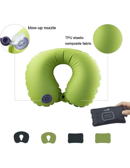 Almohada Inflable AceCamp 3912 Verde - Compacta y Ligera Almohada Inflable AceCamp 3912 Verde - Compacta y Ligera