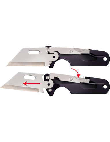 Cuchillo Fijo Click N Cut Cold Steel para Cazadores - 3 Cuchillas