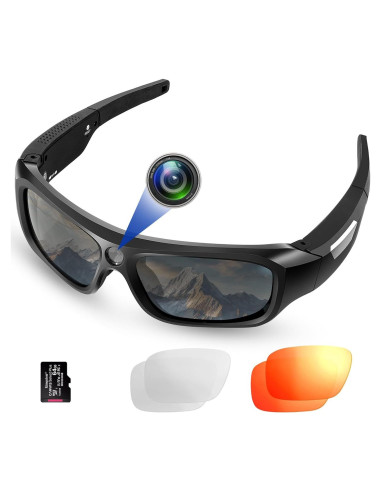 Cámara de Video Deportiva FlyGift 4K con Gafas UV400 y 64GB