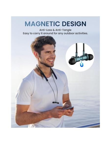 Auriculares Bluetooth 5.4 LAMA con cuello, impermeables y ANC Auriculares Bluetooth 5.4 LAMA con cuello, impermeables y ANC