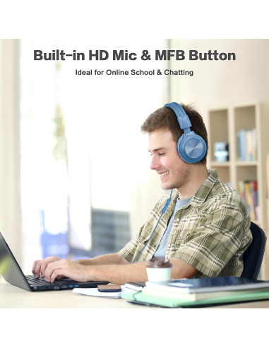 Auriculares para Niños SIMOLIO Bluetooth y Cable, Volumen Seguro