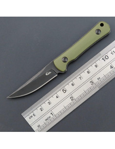 Cuchillo de Cuello EDC Ccanku C1296 Hoja Fija 9Cr18Mov Verde 2