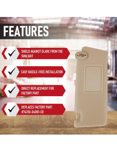 Visera Beige Lado Pasajero Derecho Toyota Tacoma 2005-2012 2