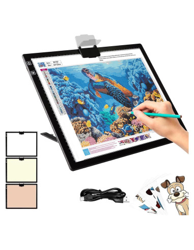 Caja de Luz LED A3 VKTEKLAB Recargable con Soporte y Clip