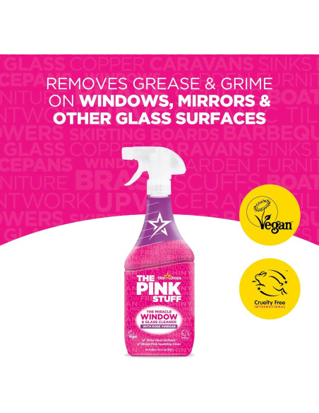 Limpiador de Ventanas The Pink Stuff 887 ml - Sin Rayas
