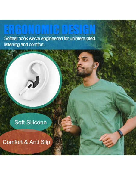 5 Pares de Ganchos de Oreja Silicona para AirPods 4 - 5 Colores 5 Pares de Ganchos de Oreja Silicona para AirPods 4 - 5 Colores