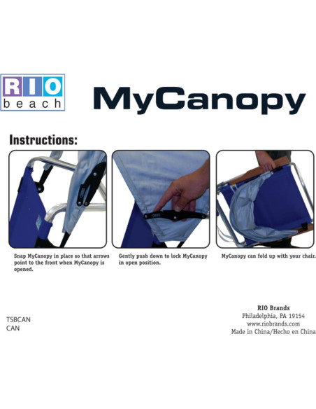 Sombra Personal MyCanopy Rio Brands Marino UPF 50+ Sombra Personal MyCanopy Rio Brands Marino UPF 50+