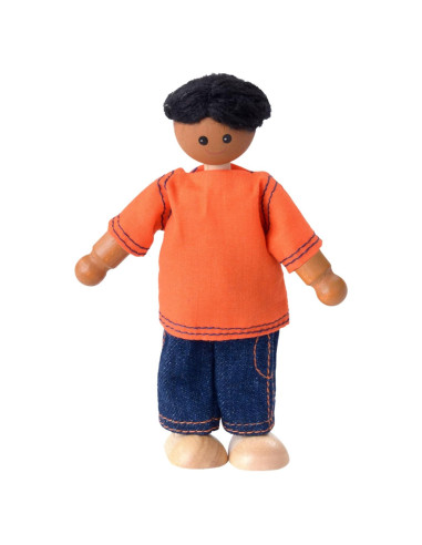 Muñeco Papá Afroamericano Plan Toys 12.95x6.1x3.05cm