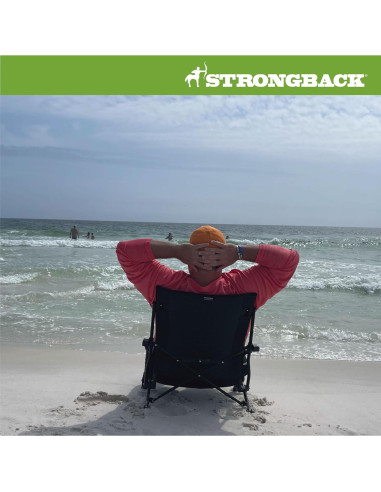 Silla de Playa STRONGBACK Reclinable Gravedad Baja Negra