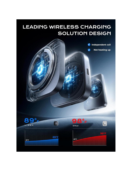 Estación de Carga Inalámbrica 3 en 1 LISEN para Apple - Negro Estación de Carga Inalámbrica 3 en 1 LISEN para Apple - Negro