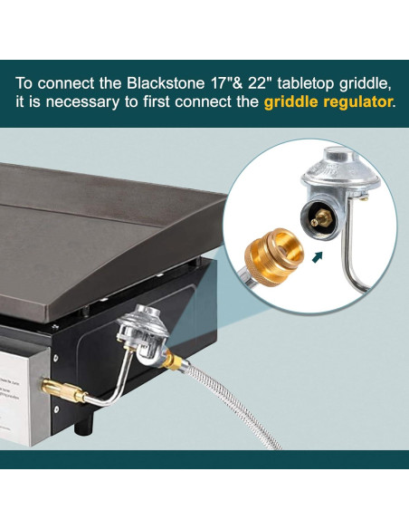 Manguera Adaptadora de Propano GASPRO 5 Pies para Griddle Manguera Adaptadora de Propano GASPRO 5 Pies para Griddle