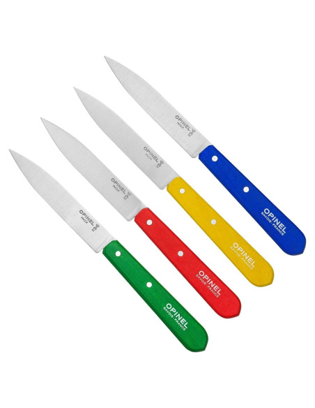 Juego de Cuchillos de Pelar Opinel 4 Piezas Acero Alto Carbono Juego de Cuchillos de Pelar Opinel 4 Piezas Acero Alto Carbono