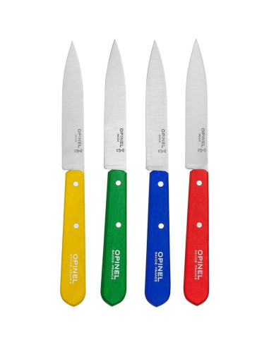 Juego de Cuchillos de Pelar Opinel 4 Piezas Acero Alto Carbono
