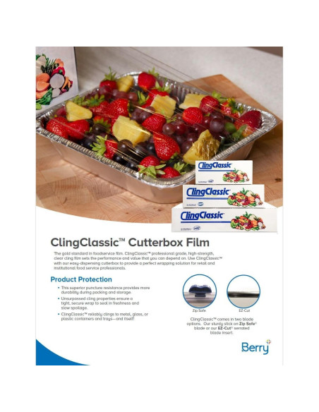 Film Plástico para Alimentos Pokanic 30 cm x 610 m Cortador ZipSafe Film Plástico para Alimentos Pokanic 30 cm x 610 m Cortador ZipSafe