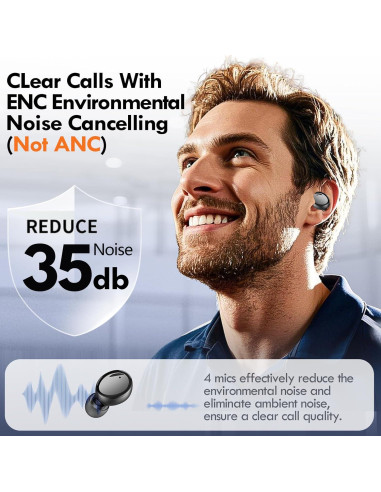 Auriculares Inalámbricos Lanteso V9I Bluetooth 5.3, 48H Batería