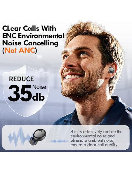 Auriculares Inalámbricos Lanteso V9I Bluetooth 5.3, 48H Batería Auriculares Inalámbricos Lanteso V9I Bluetooth 5.3, 48H Batería