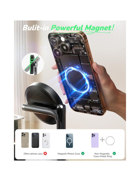 Cargador Inalámbrico 5 en 1 Qi2 con Reloj y Luz Nocturna Cargador Inalámbrico 5 en 1 Qi2 con Reloj y Luz Nocturna