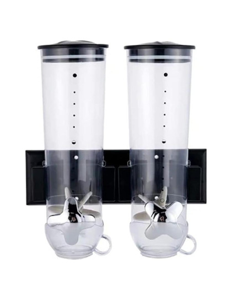 Dispensador de Alimentos Montado en la Pared Kevender 3L Negro Dispensador de Alimentos Montado en la Pared Kevender 3L Negro
