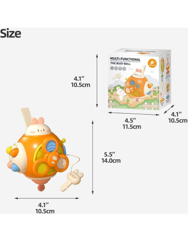 Juguete Montessori Jollybaby Cubo Sensorial para Bebés 0-3 Años
