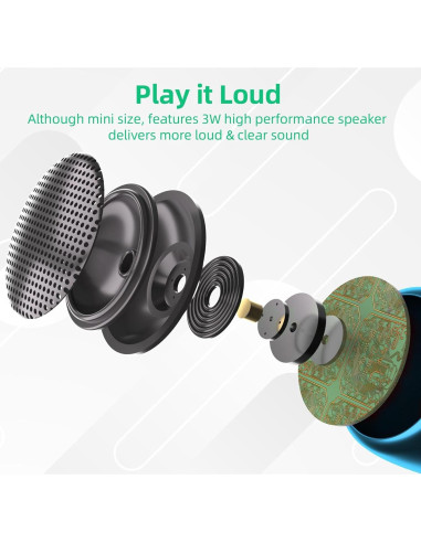 Altavoces Bluetooth Portátiles SEVENKA 2 Mini 3W Azul