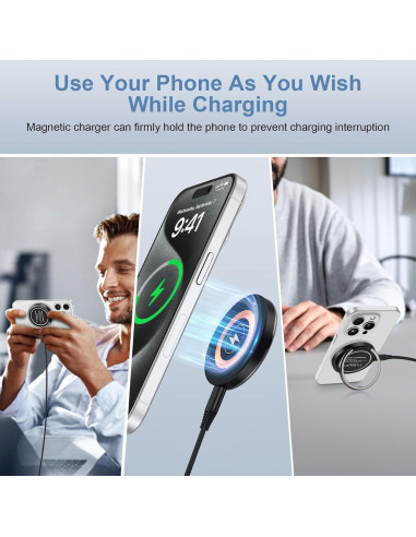 Cargador Inalámbrico Rápido 15W Samsung S25 Ultra 2Pack