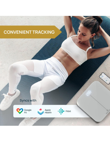 Báscula de Baño Inteligente INEVIFIT, Digital Bluetooth 181kg