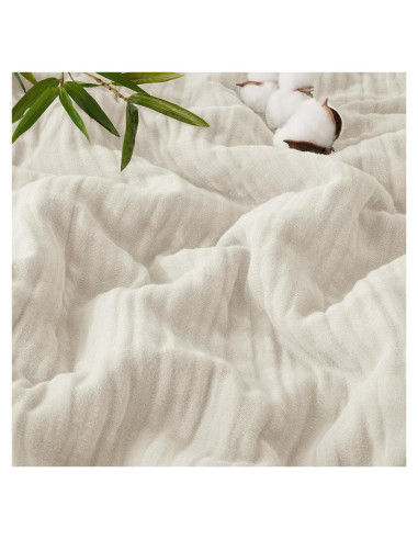 Manta de Muselina PHF Cooling Queen 228.6x228.6cm Viscosa Bambú