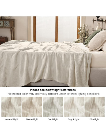 Manta de Muselina PHF Cooling Queen 228.6x228.6cm Viscosa Bambú Manta de Muselina PHF Cooling Queen 228.6x228.6cm Viscosa Bambú