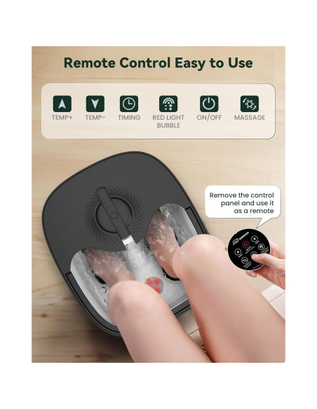 Masajeador de pies Snailax SL-548 con calor y control remoto Masajeador de pies Snailax SL-548 con calor y control remoto