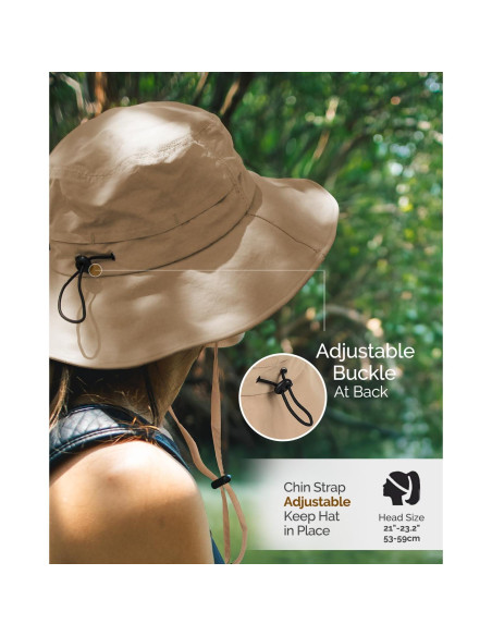 Sombrero de Cubo Impermeable Unisex Verde Militar UPF50+ Sombrero de Cubo Impermeable Unisex Verde Militar UPF50+