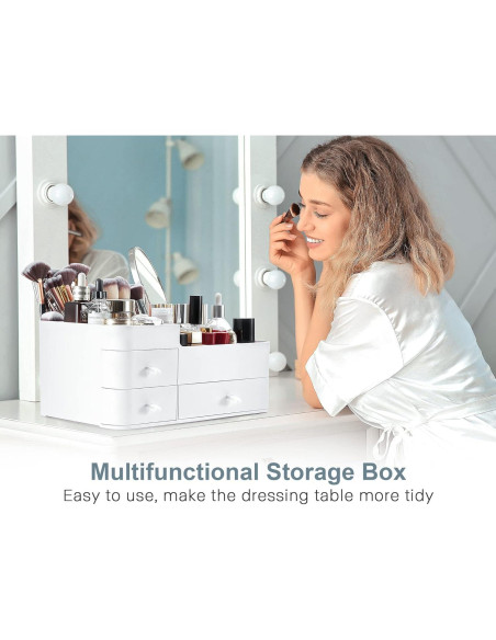 Organizador de Maquillaje Grande ONXE - 33.5x21.5x15 cm - Blanco Organizador de Maquillaje Grande ONXE - 33.5x21.5x15 cm - Blanco