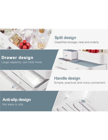 Organizador de Maquillaje Grande ONXE - 33.5x21.5x15 cm - Blanco Organizador de Maquillaje Grande ONXE - 33.5x21.5x15 cm - Blanco