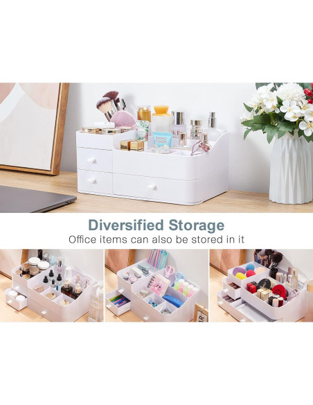 Organizador de Maquillaje Grande ONXE - 33.5x21.5x15 cm - Blanco Organizador de Maquillaje Grande ONXE - 33.5x21.5x15 cm - Blanco