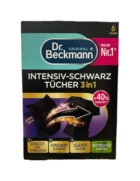 Paños Cuidado Color Dr. Beckmann 6 Unidades para Ropa Negra Paños Cuidado Color Dr. Beckmann 6 Unidades para Ropa Negra
