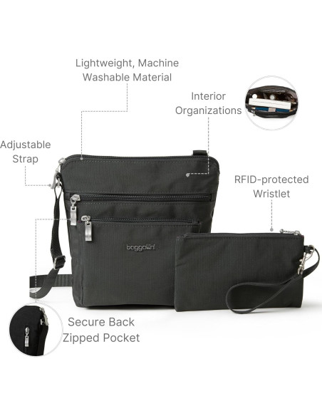 Bolso Cruzado Baggallini Pocket Mujer 21.6x21.6cm Ligero RFID Bolso Cruzado Baggallini Pocket Mujer 21.6x21.6cm Ligero RFID